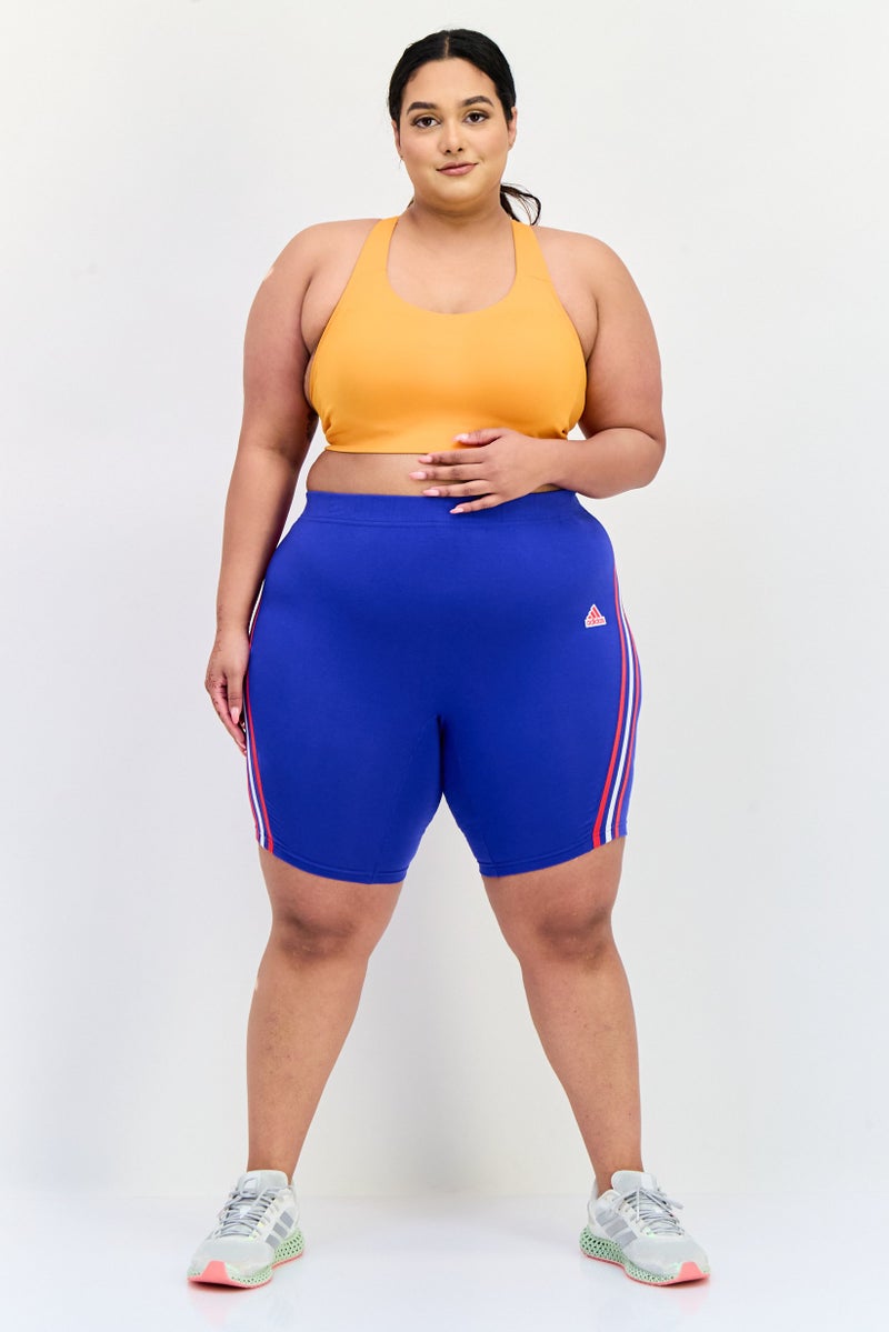 Adidas Women Tight Fit Plus Size Outdoor Shorts, Blue  - Image 3
