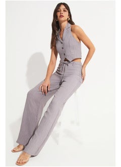 JUNE June Women Viscose Blend Vest Trouser Set Grey  - Image 2