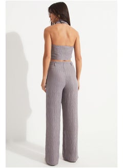 JUNE June Women Viscose Blend Vest Trouser Set Grey  - Image 5