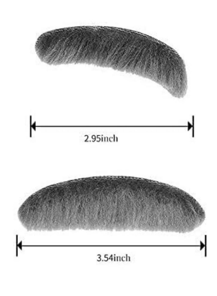 مجموعة مكونة من قطعتين من شعر الوجه للرجل العجوز، مجموعة شارب وحواجب رمادية للرجل العجوز على الشارب والحواجب للرجال والنساء والأطفال، يوم 100 من حفلات المدرسة، كرنفال التظاهر، دعائم مسرح اللعب - Image 3