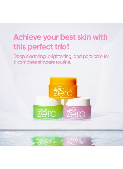 BANILA CO Clean it Zero Best of Balms Trio: Original, Brightening, Pore Clarifying (Pack of 3 travel sized balms, 25ml each)
