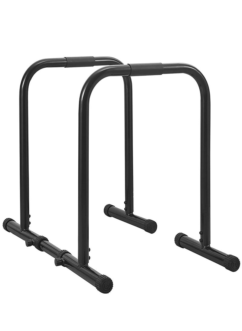 Sky Land Heavy Duty Adjustable Parallette Dip Station | Portable Multi-functional Strength Training With Safety Connector  - Image 1