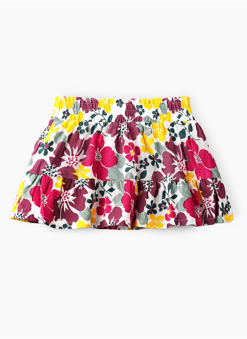 Jelliene Infant Girls' Floral Print Viscose Skirt  - Image 1