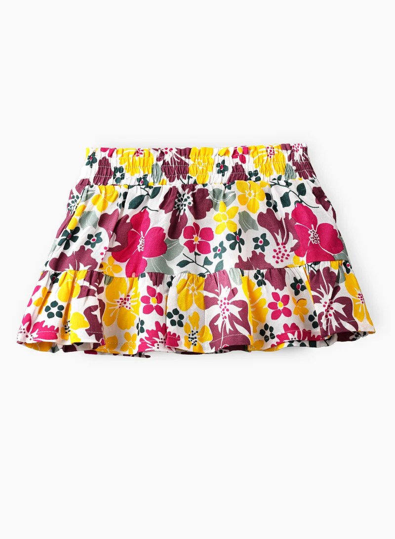 جيلين Infant Girls' Floral Print Viscose Skirt