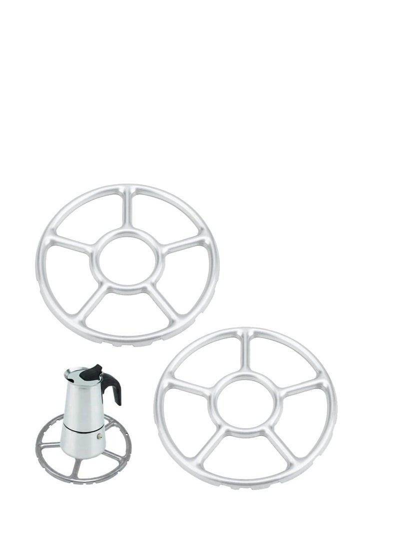 KASTWAVE - 2 Pcs Alloy Multi-Function Gas Ring Reducer Universal Hob Ceramic Pan Supports Alloy Multi-Function Trivets Stove Top Gas Ring Reducer for Cooker Heat Simmer Coffee Pots - Image 1