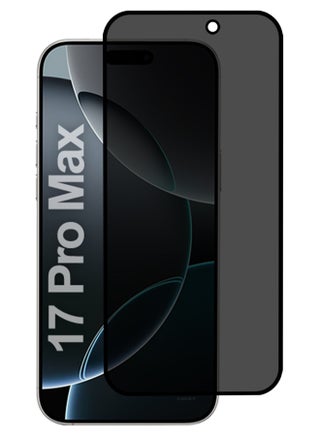 Premium 3D Privacy Screen Protector for iPhone 17 Pro Max, Anti-Spy Tempered Glass HD Clear View Easy Installation Clear Black - view 2
