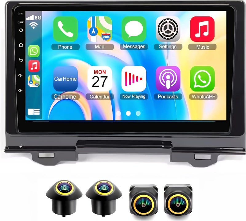 Vierex Android Car Stereo For Honda HR-V / Vezel 2021-2024 9" Screen with GPS Navigation, Wireless Apple CarPlay & Android Auto, WiFi, DSP, Bluetooth, AHD 360° Camera Included (4+32GB) - Image 1