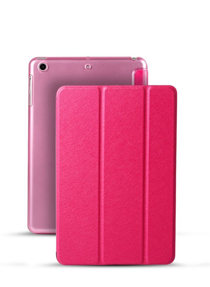 Loquat Three Fold Smart Protective Case For Red iPad