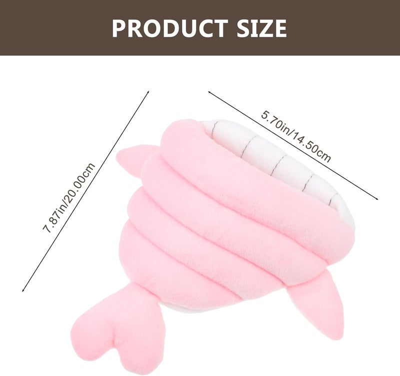 Milisten Hamster Bed Winter Warm Cotton Nest Small Soft Pink Cozy Hideout for Hamsters and Small Pets - Image 2