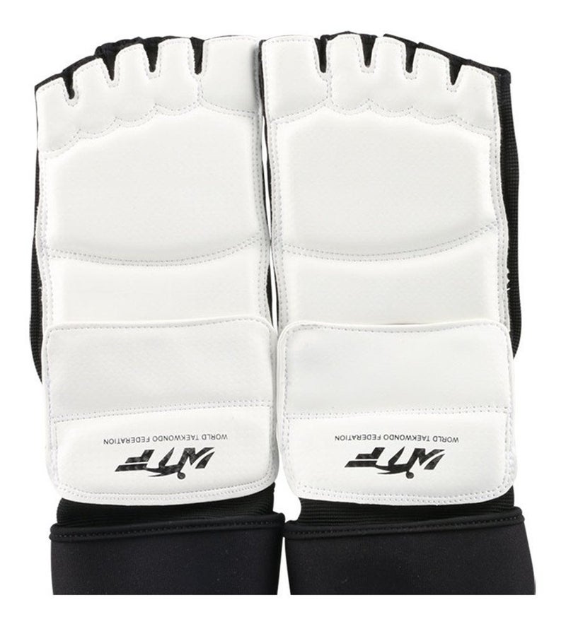 CTHOPER Taekwondo Foot Protector Leather Karate Boxing Sparring Gear Foot Guard Protective Foot Gear for Men Women Kids Kung Fu Training MMA Fight Punch Bag - Image 3