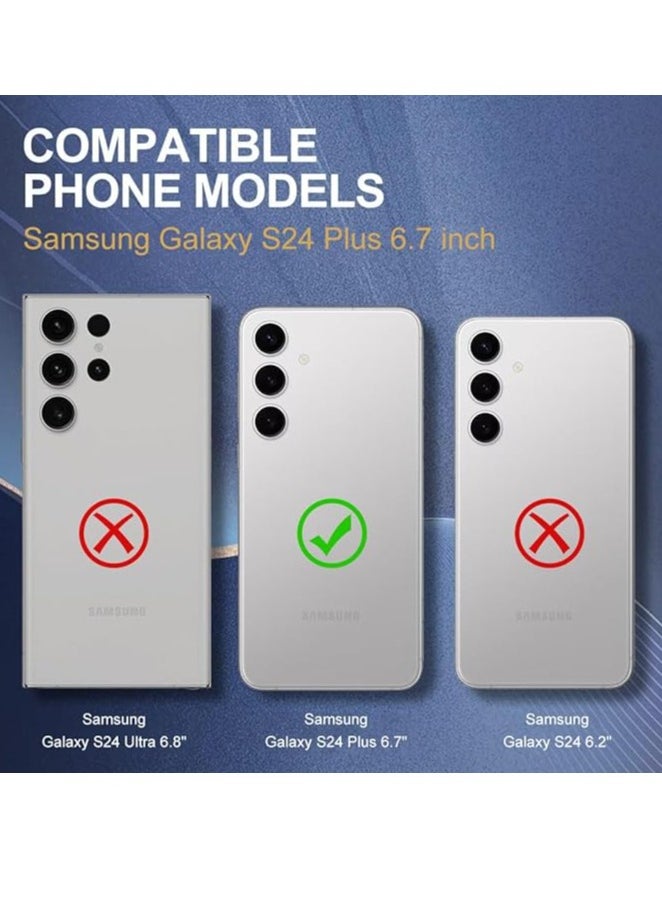 YoYoTech - Samsung Galaxy S24 Plus Case 5G Clear (2024) Zero-Fingerprints Anti-scratch Hard Back Cover,Slim and Soft TPU Full Coverage Drop Proof Anti-scratch Cover - Image 1