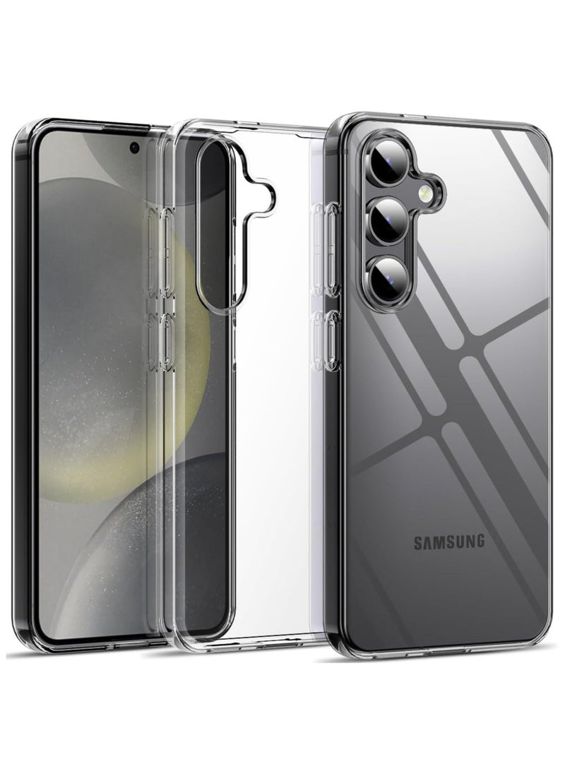 YoYoTech Samsung Galaxy S24 Plus Case 5G Clear (2024) Zero-Fingerprints Anti-scratch Hard Back Cover,Slim and Soft TPU Full Coverage Drop Proof Anti-scratch Cover  - Image 1