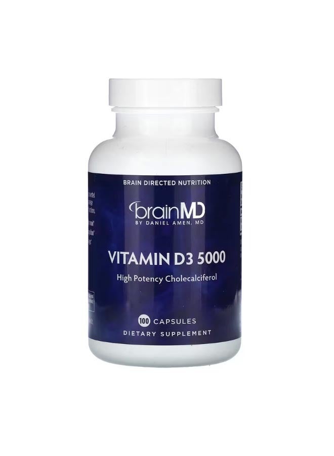 برينمد Vitamin D3 5000 100 Capsules - Image 1