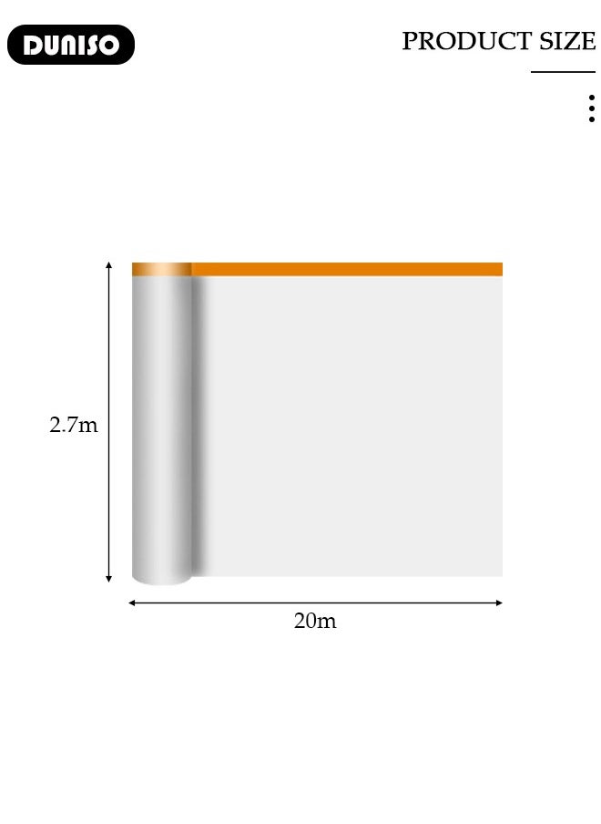 DUNISO Plastic Drop Cloths, Waterproof Anti-Dust Furniture Cover With Adhesive Strip, Thicken Painters Drop Cloth, Disposable Plastic Cover for Painting Protection, Large Anti Dust Clear Cover for Sofa Furniture Floor Wall Protection  - Image 4