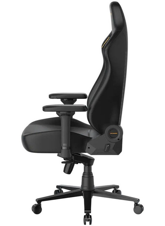 Martian Series Gaming Chair – XL Size, EPU Leatherette, Built-in Lumbar Support, 4D Adjustable Armrests, Multi-Function Tilt (90°–135°), Class 4 Gas Lift, Head & Lumbar Pillows, PU Casters, Height Adjustable 49–56cm, Backrest 84.5cm, 125kg Capacity, Black/Yellow | GC/XLMT24LTA/N.N.Y