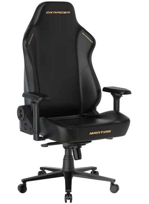 Martian Series Gaming Chair – XL Size, EPU Leatherette, Built-in Lumbar Support, 4D Adjustable Armrests, Multi-Function Tilt (90°–135°), Class 4 Gas Lift, Head & Lumbar Pillows, PU Casters, Height Adjustable 49–56cm, Backrest 84.5cm, 125kg Capacity, Black/Yellow | GC/XLMT24LTA/N.N.Y