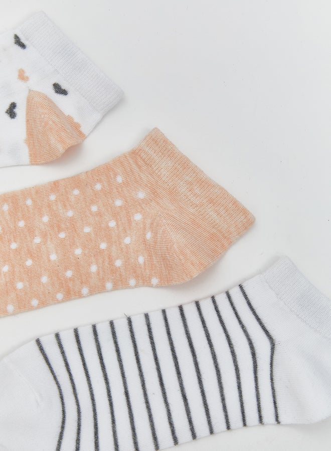 LC WAIKIKI Girls Patterned  Trainer Socks 5 Pack - Image 2