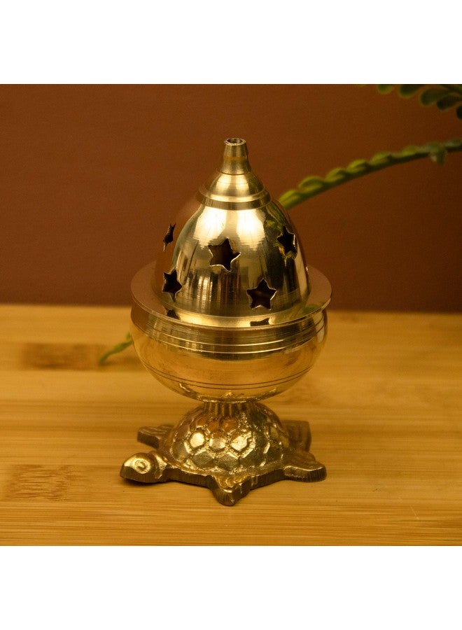 Spillbox Traditional handicrafted Brass Tortoise Diya with Lid|Oil Lamp|Deepak|Vastu|Deep with Lid|Kuber Diya with Tortoise|Pooja Diya|Puja Kuber Deep - Kachua Goblet - Image 4