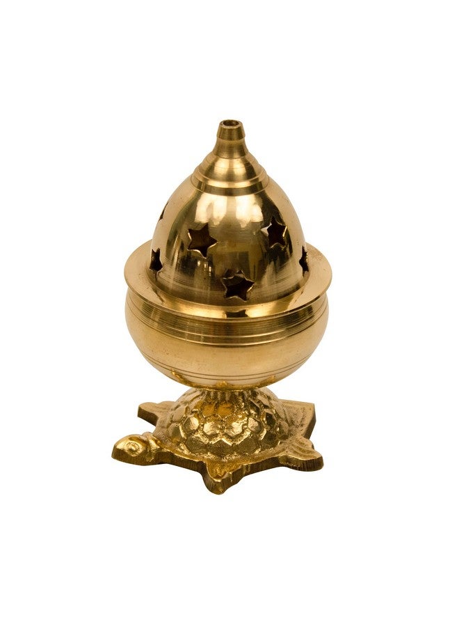 Spillbox Traditional handicrafted Brass Tortoise Diya with Lid|Oil Lamp|Deepak|Vastu|Deep with Lid|Kuber Diya with Tortoise|Pooja Diya|Puja Kuber Deep - Kachua Goblet - Image 1