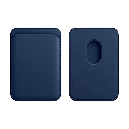 Captese Faux Leather Unisex MagIT Wallet Pouch, Card Holder, Compatible with MagSafe/PixelSnap, for iPhone 17/16/15/14/13/12/Pixel 10 Series (Navy Blue) - Image 1
