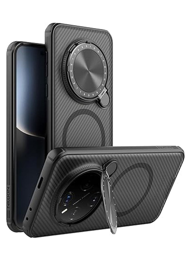 general Magnetic Case Compatible with Honor Magic 7 Pro, Camera Lens Privacy Protection Folding Kickstand Holder, TPU Bumper PC Back Corners Shockproof Cover for Honor Magic 7 Pro - Image 1