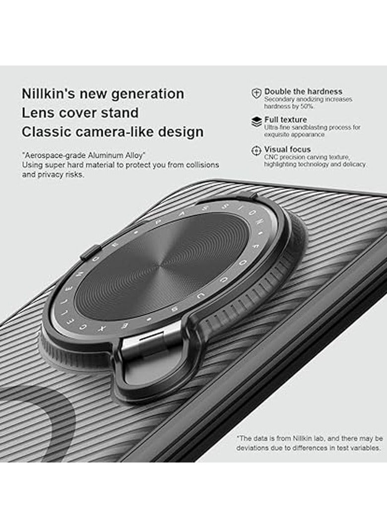 general Magnetic Case Compatible with Honor Magic 7 Pro, Camera Lens Privacy Protection Folding Kickstand Holder, TPU Bumper PC Back Corners Shockproof Cover for Honor Magic 7 Pro - Image 3