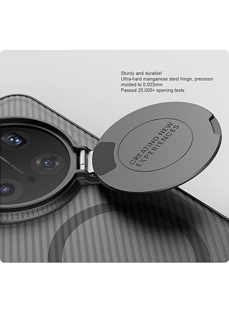 general Magnetic Case Compatible with Honor Magic 7 Pro, Camera Lens Privacy Protection Folding Kickstand Holder, TPU Bumper PC Back Corners Shockproof Cover for Honor Magic 7 Pro - Image 5