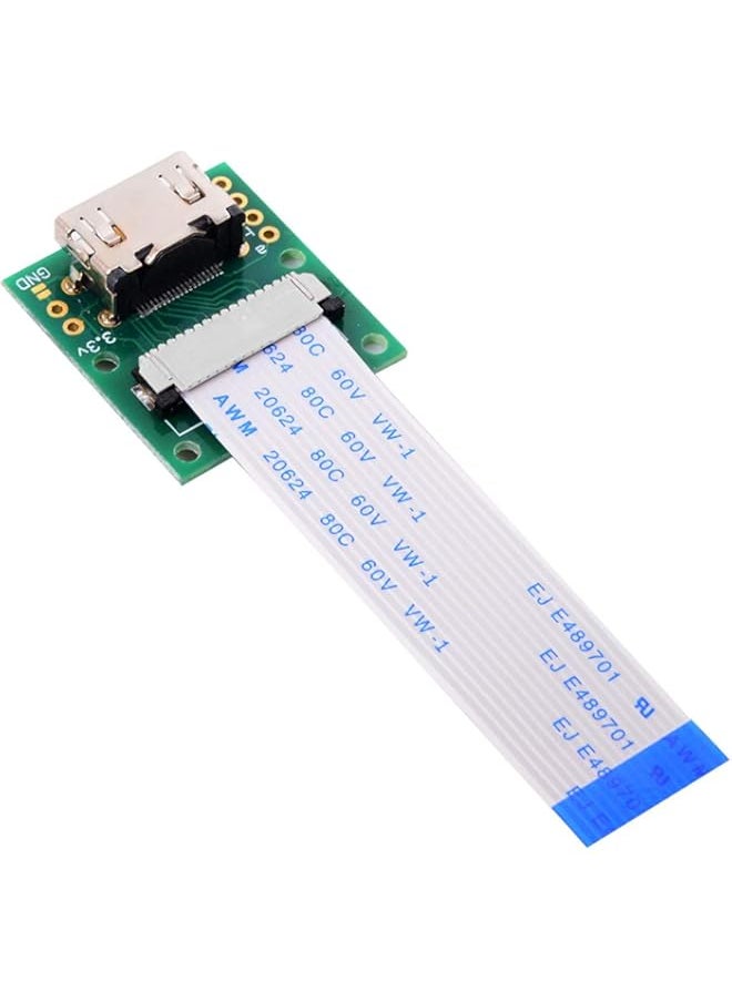 Generic - Cablecc Raspberry PI Camera Module to HDMI Type A Male HDTV FPC Flat Cable 5cm fit for PES001 - Image 1