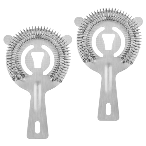 Tifanso Cocktail Strainer Bar Tools - 2PCS Bar Strainer with High Density Spring, Stainless Steel Bartender Accessories for Filtering Cocktail Drink, Professional Bartending Tools with Filter for Home - Image 1