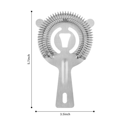 Tifanso Cocktail Strainer Bar Tools - 2PCS Bar Strainer with High Density Spring, Stainless Steel Bartender Accessories for Filtering Cocktail Drink, Professional Bartending Tools with Filter for Home - Image 2