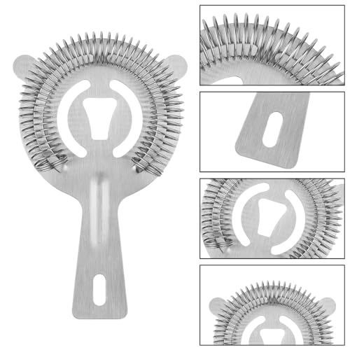 Tifanso Cocktail Strainer Bar Tools - 2PCS Bar Strainer with High Density Spring, Stainless Steel Bartender Accessories for Filtering Cocktail Drink, Professional Bartending Tools with Filter for Home - Image 3