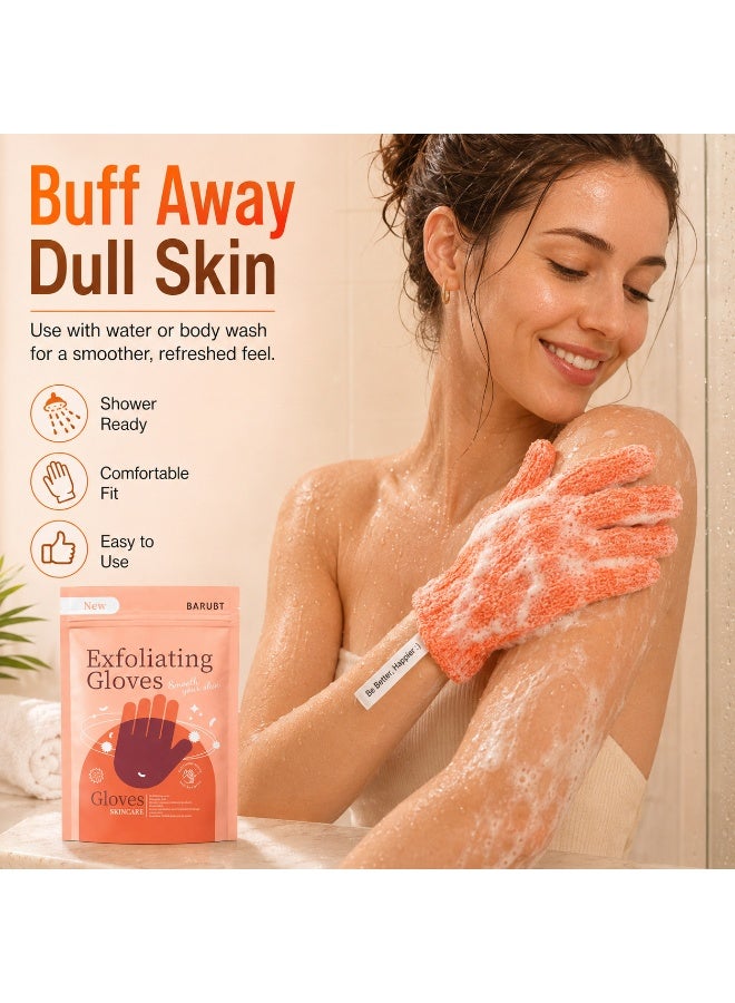 Exfoliating Bath Glove, Oil Control Exfoliating Shower Mitt, Polishing Cleansing Body Scrub Towel for Smooth Glowing Tender Skin - Image 2
