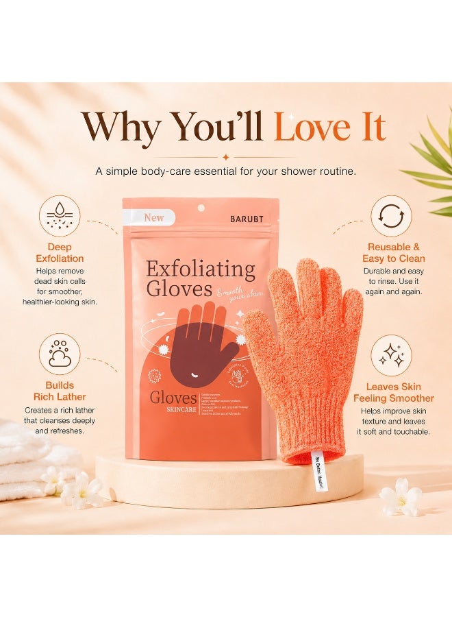 Exfoliating Bath Glove, Oil Control Exfoliating Shower Mitt, Polishing Cleansing Body Scrub Towel for Smooth Glowing Tender Skin - Image 5