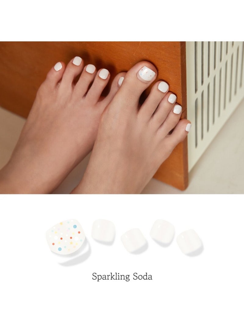 FOLARIS Sparkling Soda Korean 35 Piece Nail Art Designs – Elegant, Long-Lasting Pedicure - Image 2