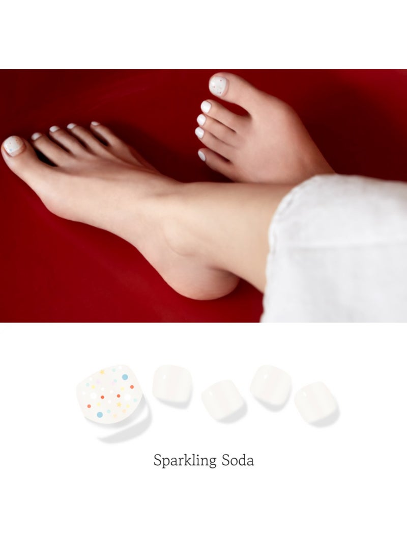 FOLARIS Sparkling Soda Korean 35 Piece Nail Art Designs – Elegant, Long-Lasting Pedicure - Image 4