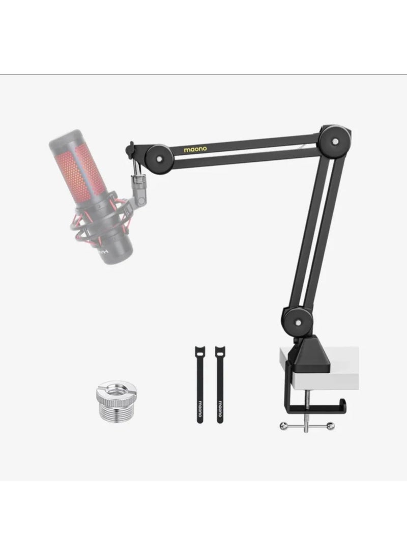 MAONO BA37 Heavy Duty Professional Microphone Boom Arm Stand | Adjustable Metal Mic Arm for Podcasting, Streaming and Content Creation | 360° Rotation with 2.5kg Load Capacity for Professional Microphones - Image 1