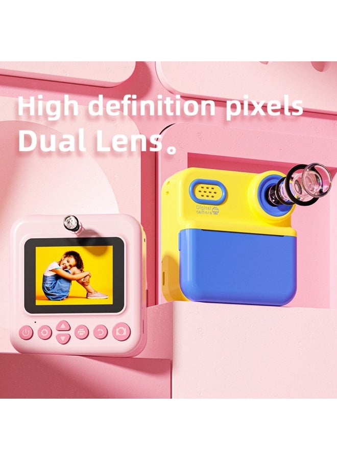 Generic Portable P03 Instant Camera for Kids with Pattern Printing, 2.4 Inch HD Screen, 1080P, Dual Cameras, Gift for boy and girls - Green  - Image 3