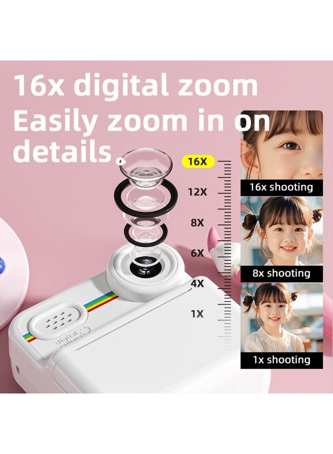 Generic Portable P03 Instant Camera for Kids with Pattern Printing, 2.4 Inch HD Screen, 1080P, Dual Cameras, Gift for boy and girls - Green  - Image 5