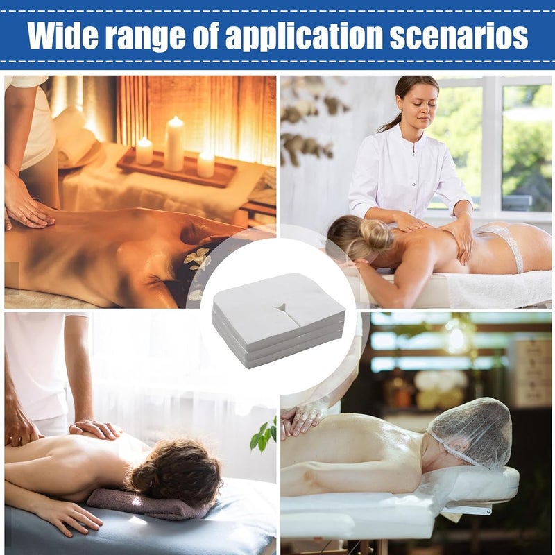 Massage Table Headrest Covers, Breathable Fabrics Portable Accessories | Massage Table Face Cradle Cover | for Women Adults Friends Chairs Spas Salons Home - Image 3