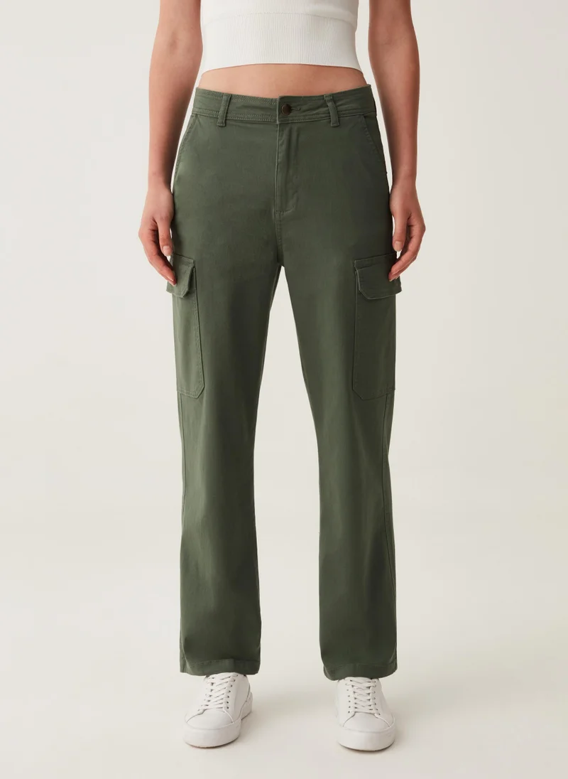 Ovs Cargo trousers in cotton twill