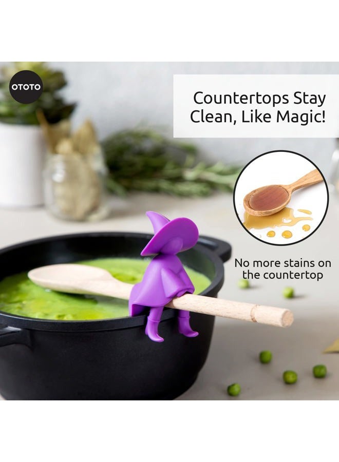 OTOTO Agatha Kitchen Spoon Rest - Spatula Holder and Cooking Spoon Rest for Stove Top and Kitchen Counter - Holder for Ladles, Tongs and Multiple Utensils - Heat-Resistant, BPA-Free Fun Kitchen Gadget - Image 3