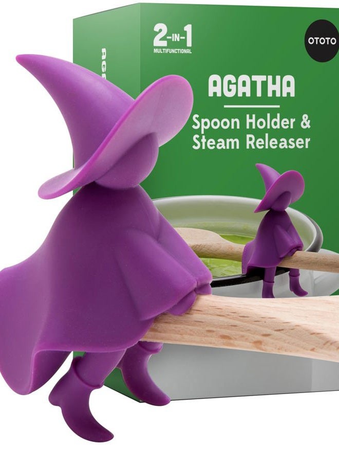 OTOTO Agatha Kitchen Spoon Rest - Spatula Holder and Cooking Spoon Rest for Stove Top and Kitchen Counter - Holder for Ladles, Tongs and Multiple Utensils - Heat-Resistant, BPA-Free Fun Kitchen Gadget - Image 1