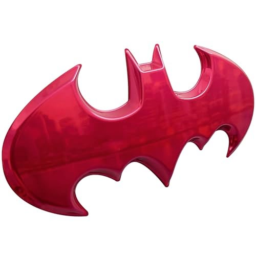 Fan Emblems Batman 3D Car Badge - 1989 Batwing Logo (Pink Chrome: 3.8 x 1.8 x 0.2 inches) - Image 1