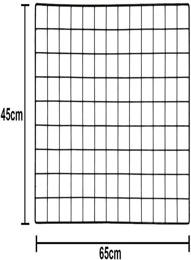 Pixie Daisy Wire Grid Photo Display Board, Metal Frame, 65x45 cm, Modern Style,Wall Mount with Square Shape, Home Decor Wooden Clip 10 pcs , Metal Mesh Memory Wall, Black, Decorative Clip Board for Pictures Grid Wall Hanging Photo Frame - Image 4