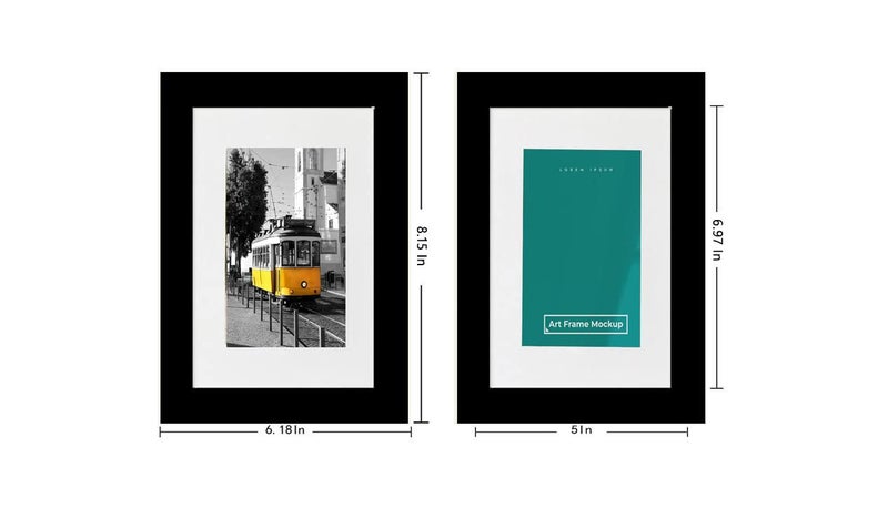 Picrit 5x7 Picture Frame Set of 4  Made of High Definition Real Glass  Display 4x6 with Mat or 5x7 Without Mat  Photo Frames for Wall Mounting or Table Top Display - Image 3