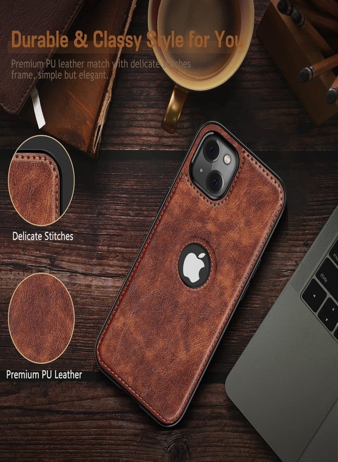LOHASIC جراب LOHASIC لهاتف iPhone 13 مقاس 6.1 بوصة، مصنوع من الجلد الفاخر، بتصميم أنيق ونحيف، مصنوع من البولي يوريثان الناعم والمرن، مانع للانزلاق، يوفر حماية كاملة للهاتف. مناسب للرجال والنساء، ومتوافق مع iPhone 13 (2021) - بني - Image 3