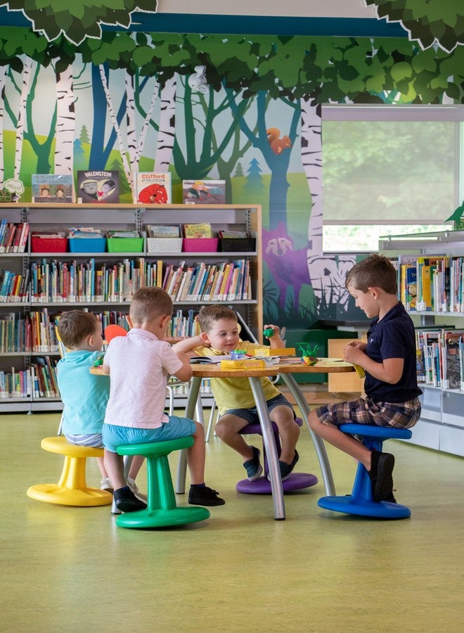 KORE DESIGN LLC KORE Design Wobble Stool Chair, Girls + Boys Kid Desk Stools, Ergonomic Small Office Chairs, Flexible Seating for Active Kids, ADD/ADHD, Classroom, School, Home, Preschool (12in), Age 4-5 yrs, Green - Image 3