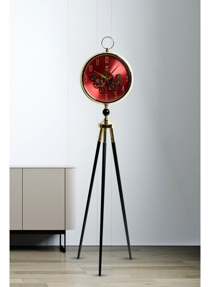 VOGUE VENUE Premium Vintage Tripod Floor Clock | Adjustable Wooden Stand | Antique Style Decorative Standing Clock for Living Room, Office & Home Décor - Image 5