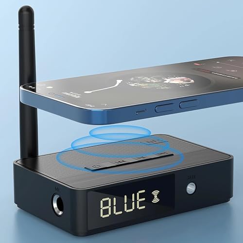 MICROWARE Bluetooth 5.3 Receiver for Home Stereo Systems, Bluetooth to RCA Adapter for Speakers & Streaming Devices, RF Remote Control, NFC/Optical/Coaxial/RCA/AUX/TF Card/Udisk - Image 4