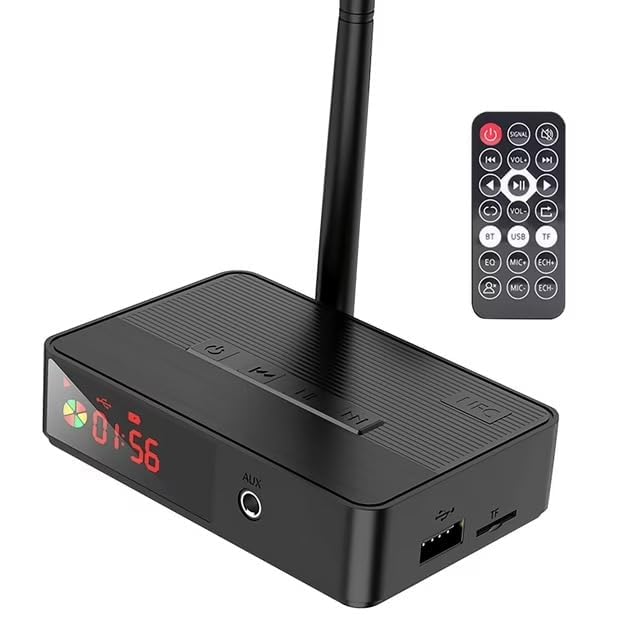 MICROWARE Bluetooth 5.3 Receiver for Home Stereo Systems, Bluetooth to RCA Adapter for Speakers & Streaming Devices, RF Remote Control, NFC/Optical/Coaxial/RCA/AUX/TF Card/Udisk - Image 1